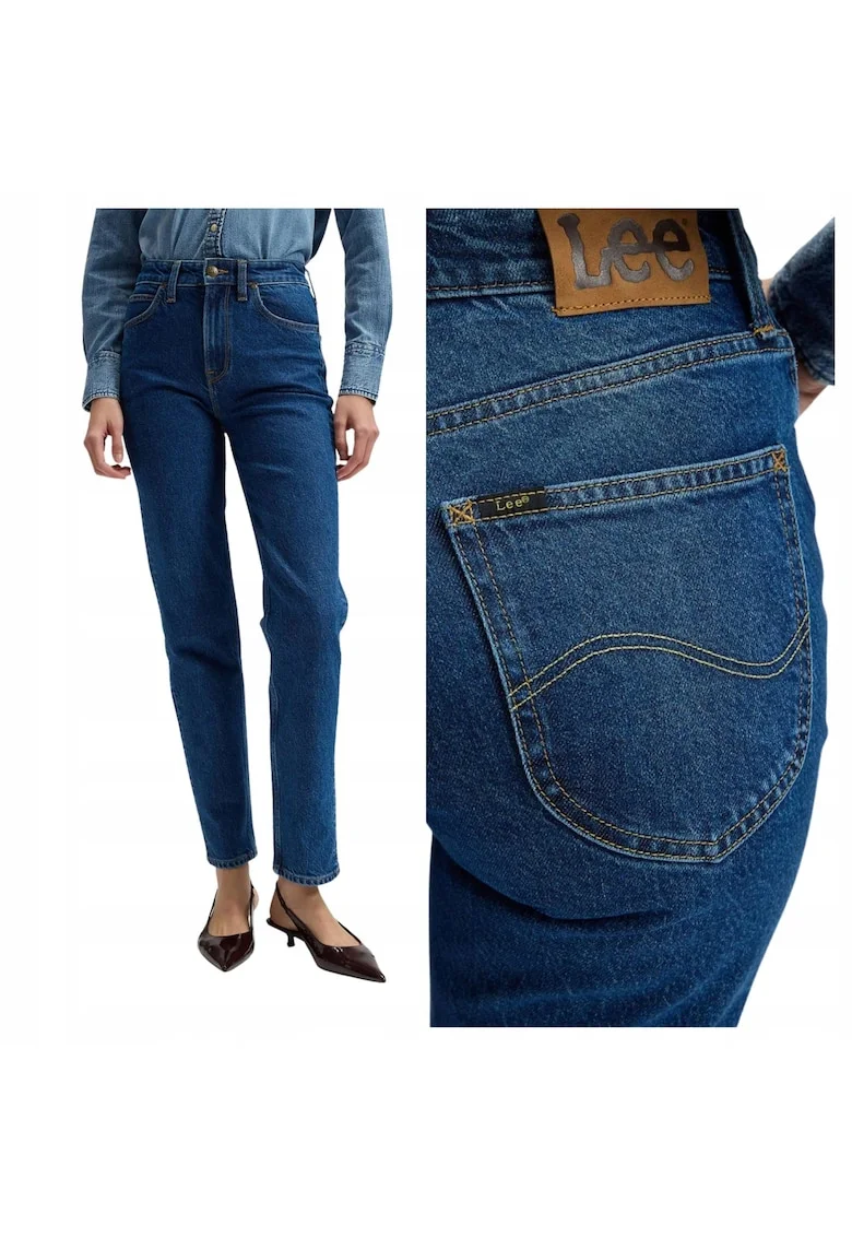 Blugi Dama,  Carol, W30-L31 US, Albastru, Bumbac, Design Clasic Casual, Ideal Pentru Uz Zilnic, Material Premium Confortabil, Aspect Denim Modern, 5 Buzunare, Fermoar