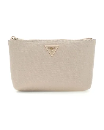 Etui de piele ecologica cu bareta detasabila de incheietura Laurel II, Maro taupe deschis
