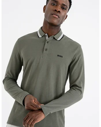 Bluza polo regular fit Plisy, Verde sparanghel