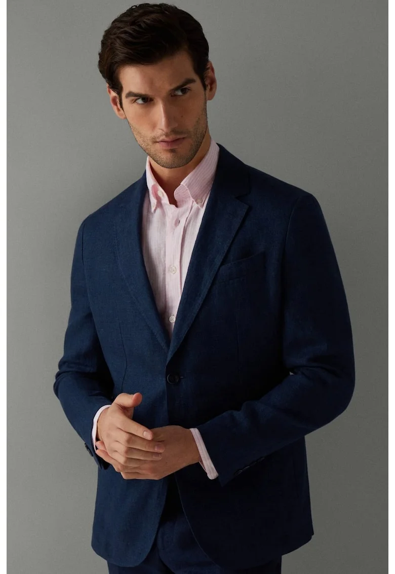 Sacou Barbati  Linen Delave HM443317, Bleumarin