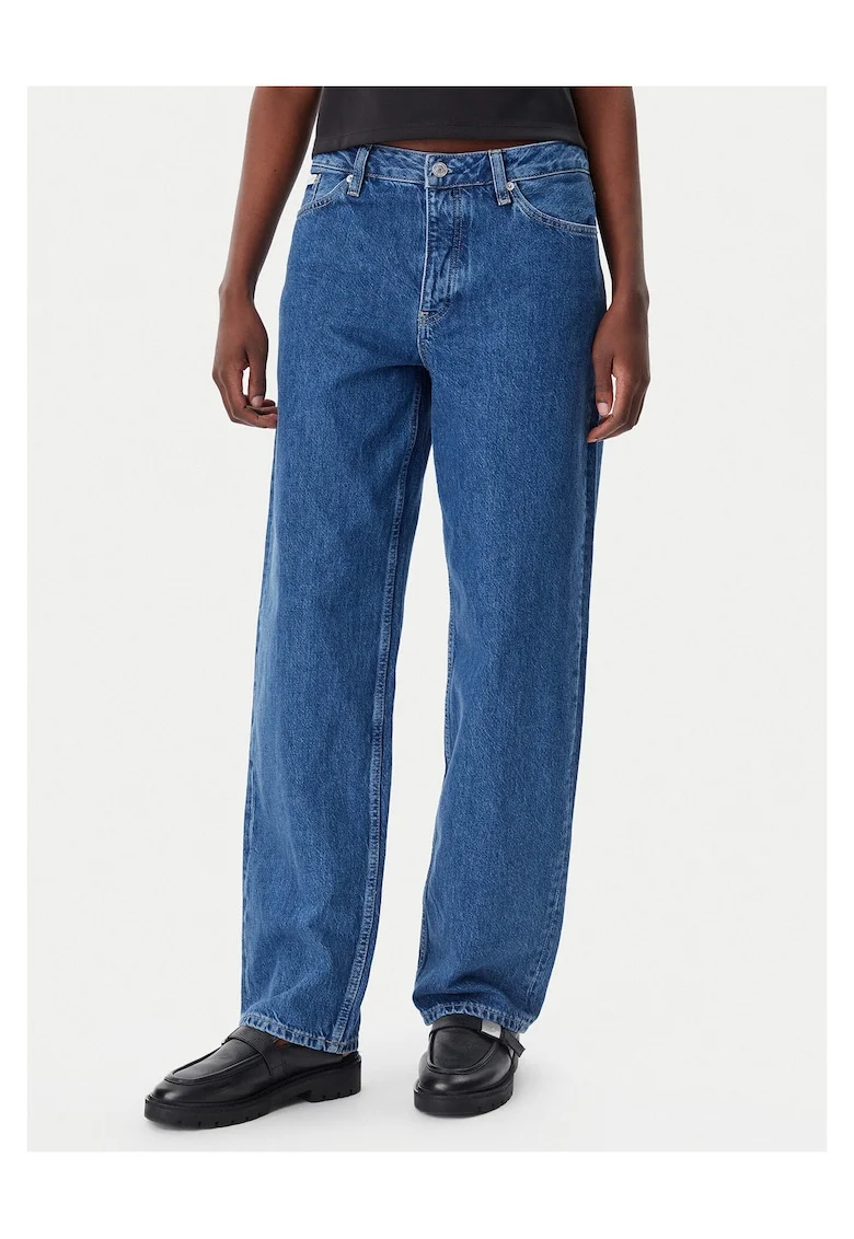 Blugi dama  90's Loose Straight, albastru inchis,,