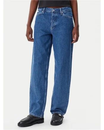 Blugi dama  90's Loose Straight, albastru inchis,,