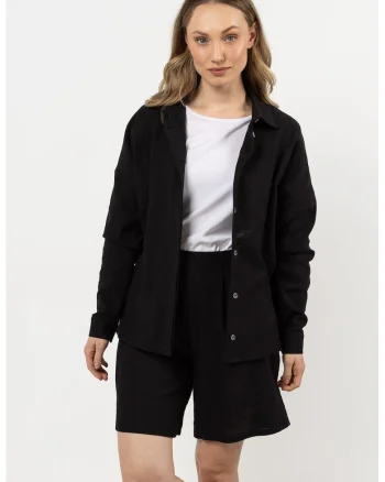 Camasa dama,  neagra, din bumbac