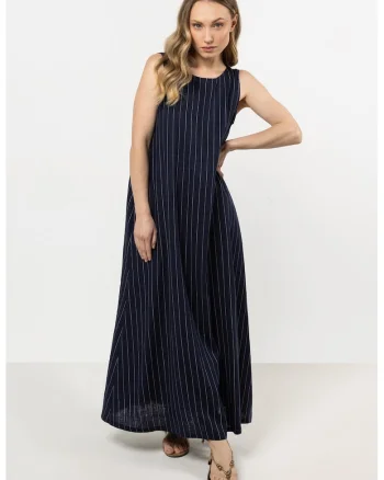 Rochie maxi  bleumarin, in