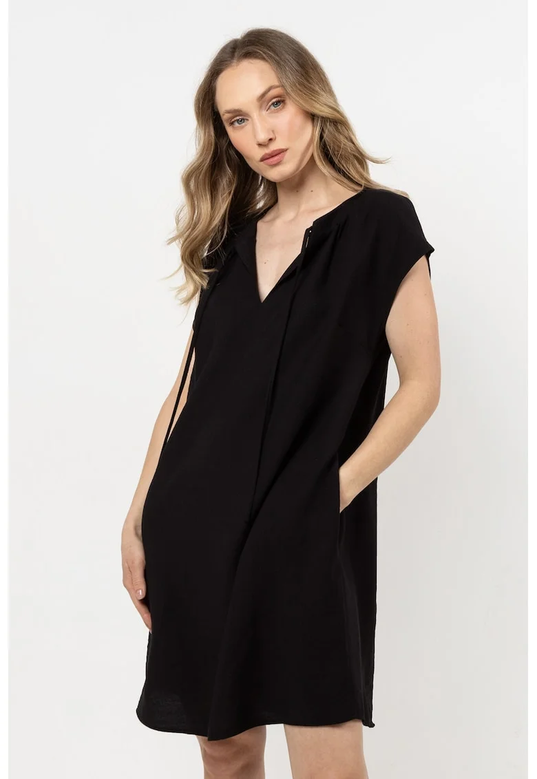 Rochie mini  negru, raion-nailon