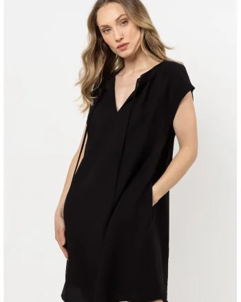 Rochie mini  negru, raion-nailon