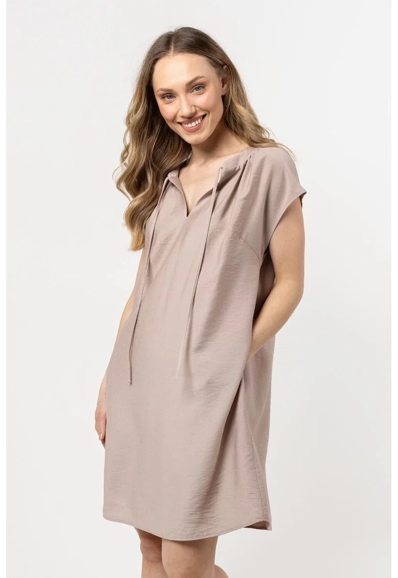 Rochie dama, mini,  raion, crem