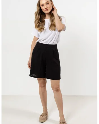 Pantaloni scurti dama,  bumbac, negru