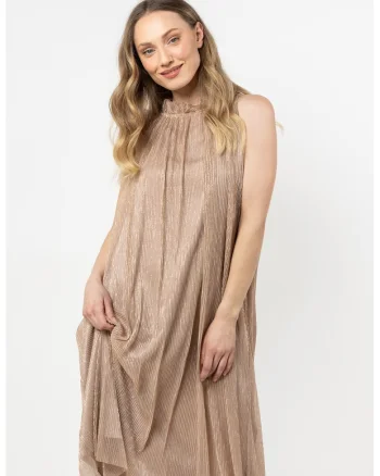 Rochie midi  auriu, poliester/elastan