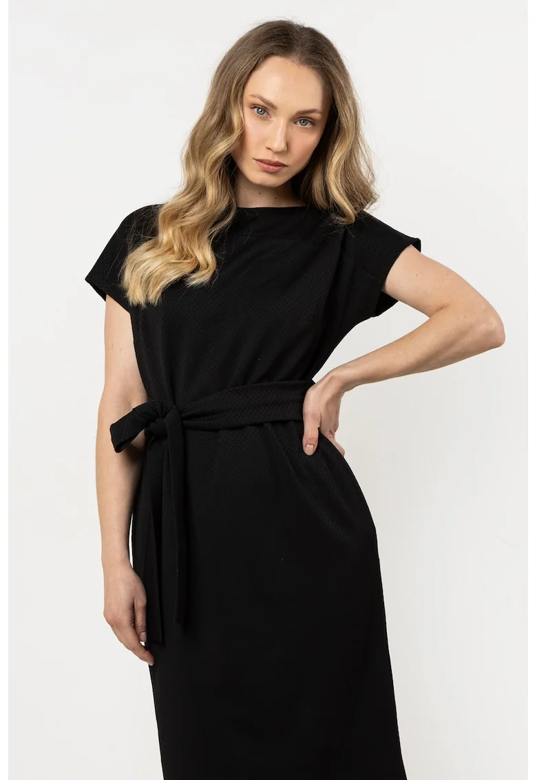 Rochie midi  poliester/elastan, negru