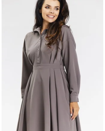 Rochie dama  poliester, A668 - Maro Taupe -