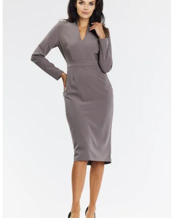Rochie dama  poliester, A667 - Maro Taupe -