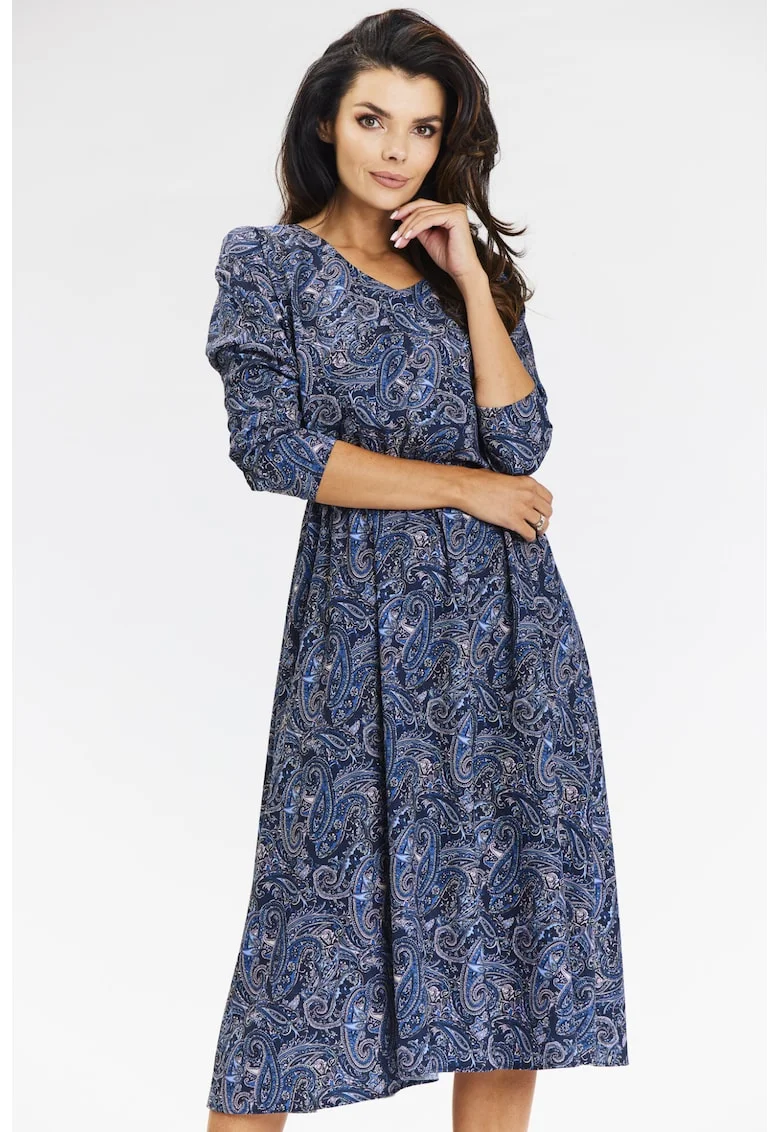Rochie Rochie dama  poliester, A666 - Model bleumarin -