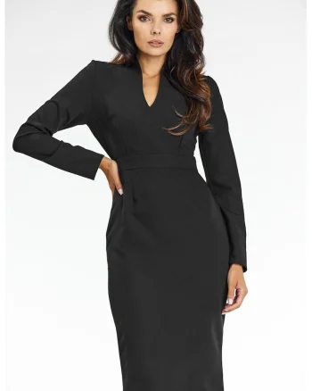 Rochie dama  poliester, A667 - Neagra -