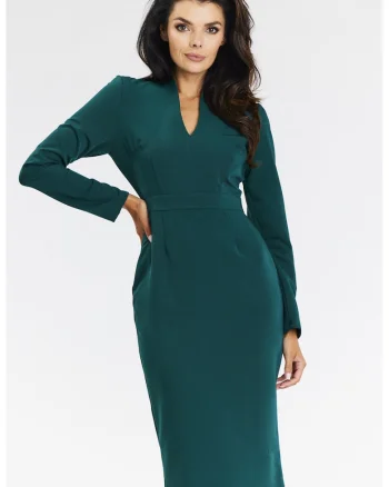 Rochie dama  poliester, A667 - verde-