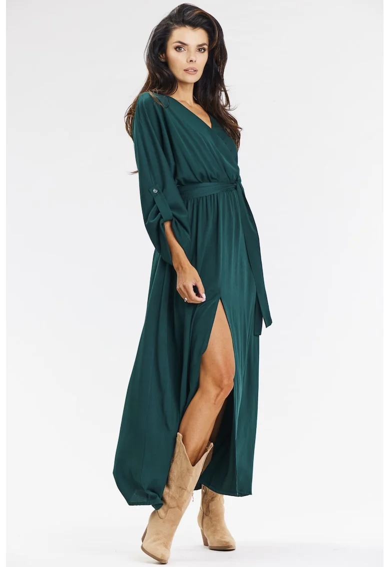Rochie dama  viscoza, A670 - verde-