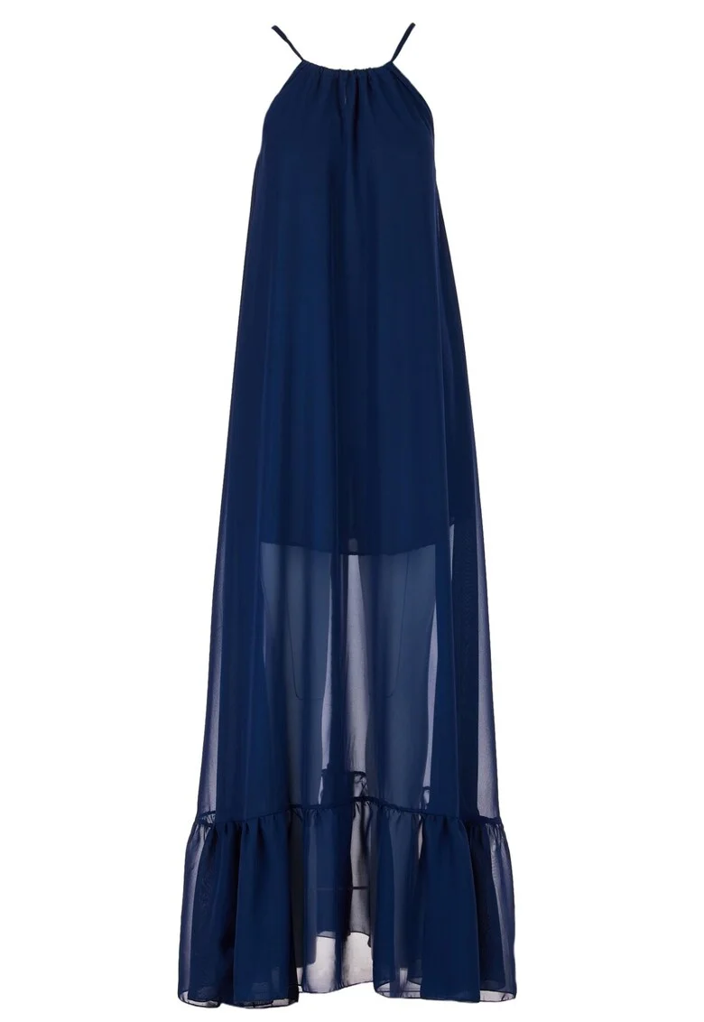Rochie A516,  Poliester, Bleumarin