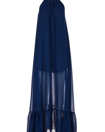 Rochie A516,  Poliester, Bleumarin