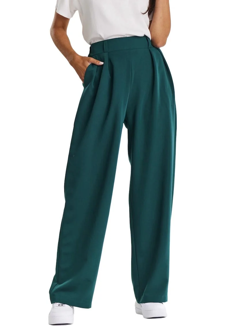 Pantaloni dama,  Viscoza, Verde