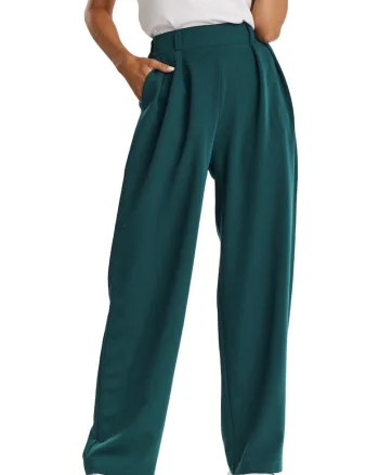 Pantaloni dama,  Viscoza, Verde