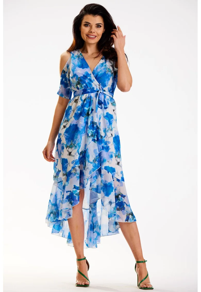 Rochie A508,  Poliester, Albastru