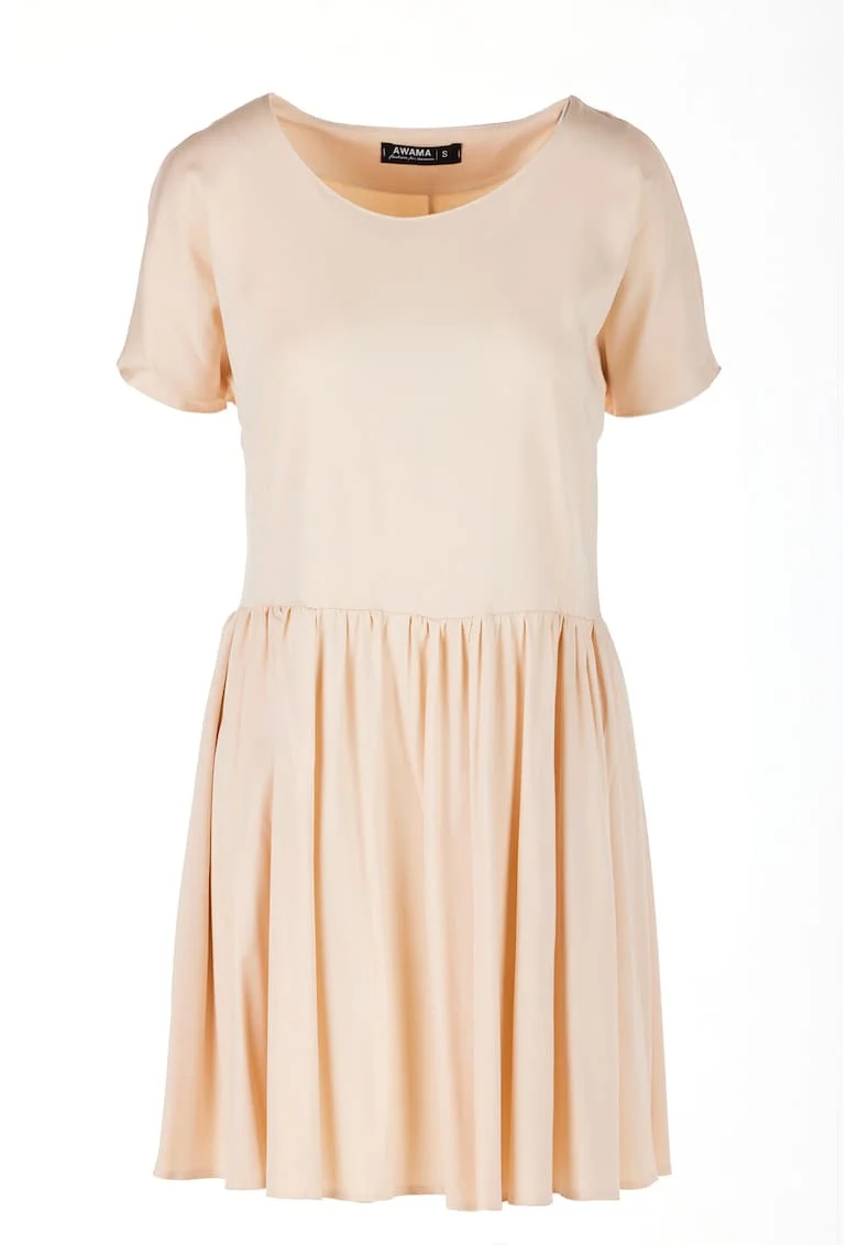 Rochie A517,  Poliester, Bej