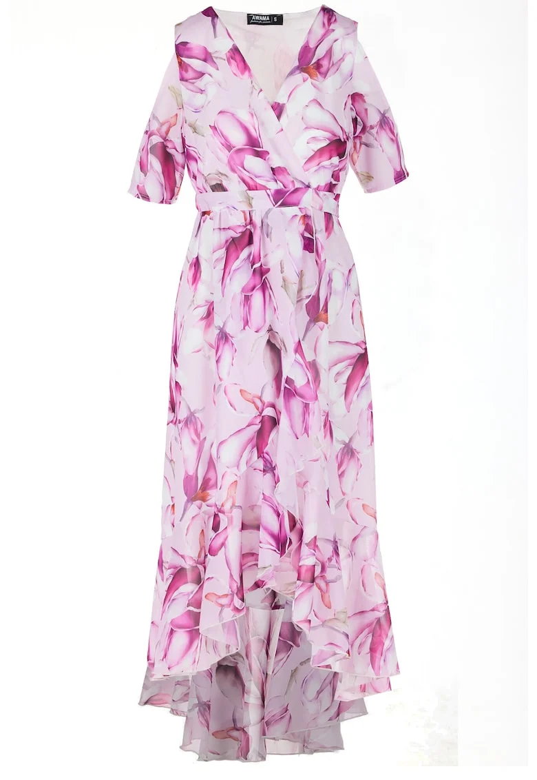 Rochie A508,  Poliester, Roz