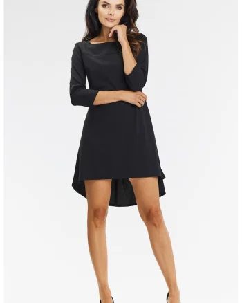Rochie  A663, poliester/elastan, negru