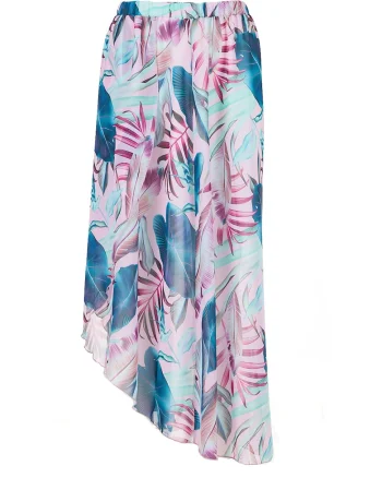 Fusta dama Tropical,  Poliester, Multicolor