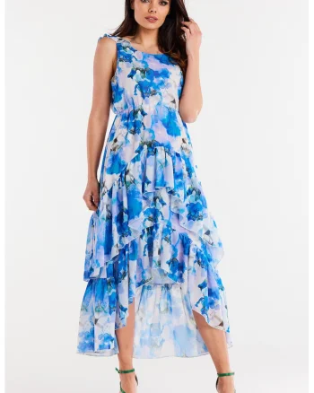 Midi Rochie Floral Fara maneca A500