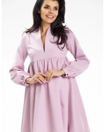Rochie dama  poliester, A636 - Roz murdar -