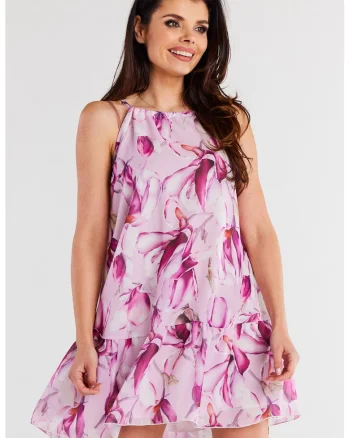 Rochie A499,  Poliester, Roz