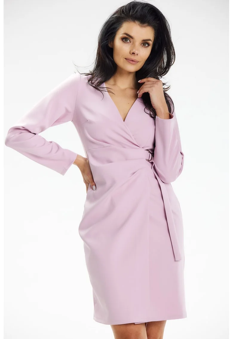 Rochie dama  poliester, A637 - Roz murdar -