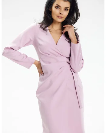 Rochie dama  poliester, A637 - Roz murdar -