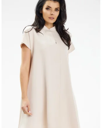 Rochie dama  poliester, A635 - Bej -