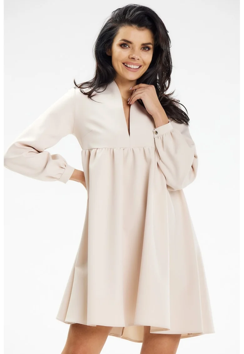 Rochie dama  poliester, A636 - Bej -