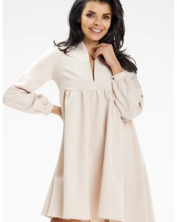 Rochie dama  poliester, A636 - Bej -