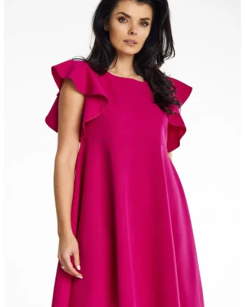 Rochie dama  poliester, A643 - Fuchsia -