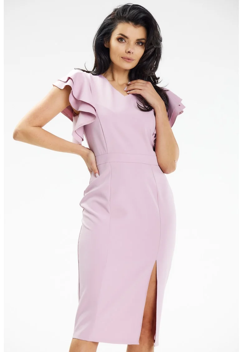 Rochie dama  poliester A634 - Roz murdar -