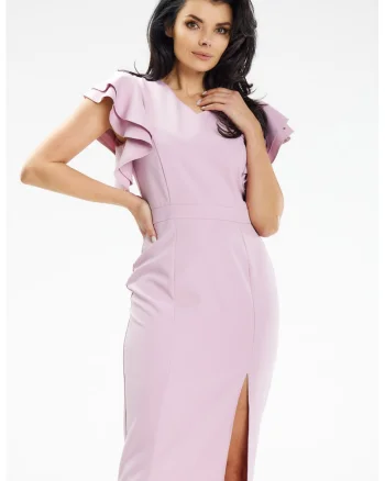 Rochie dama  poliester A634 - Roz murdar -