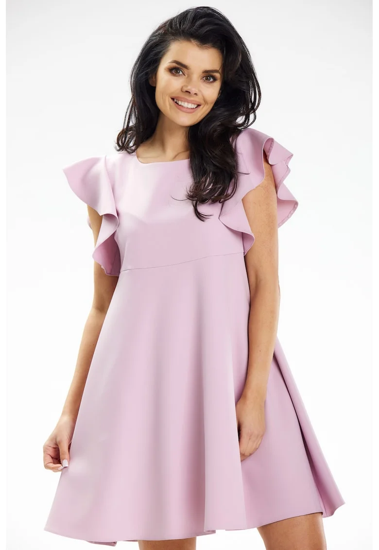 Rochie dama  poliester, A643 - Roz murdar -