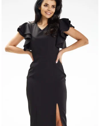 Rochie dama  poliester, A634 - Neagra -