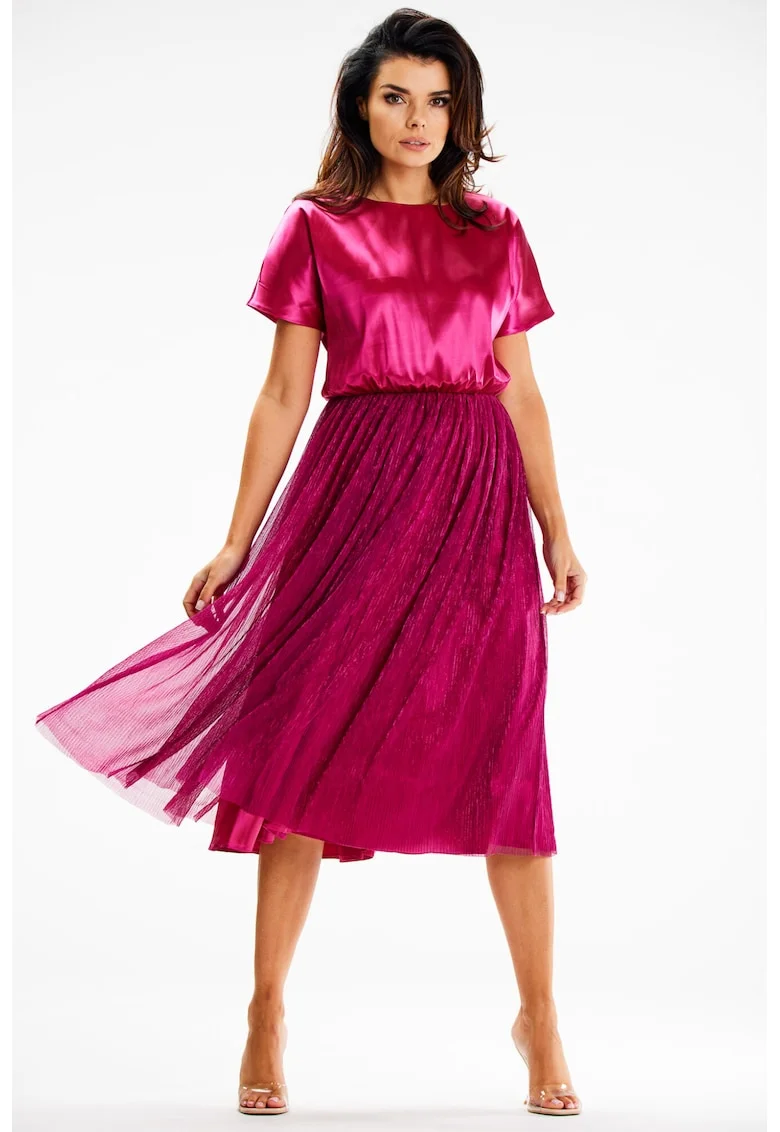 Midi Rochie Elegant, Evazat A627