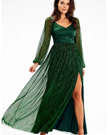Lunga Rochie Maneca lunga, Elegant A626