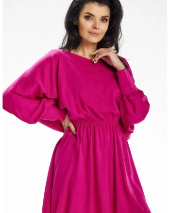 Rochie dama  viscoza, A640 - Fuchsia -