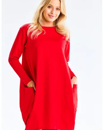 Rochie midi, cu maneci lungi
