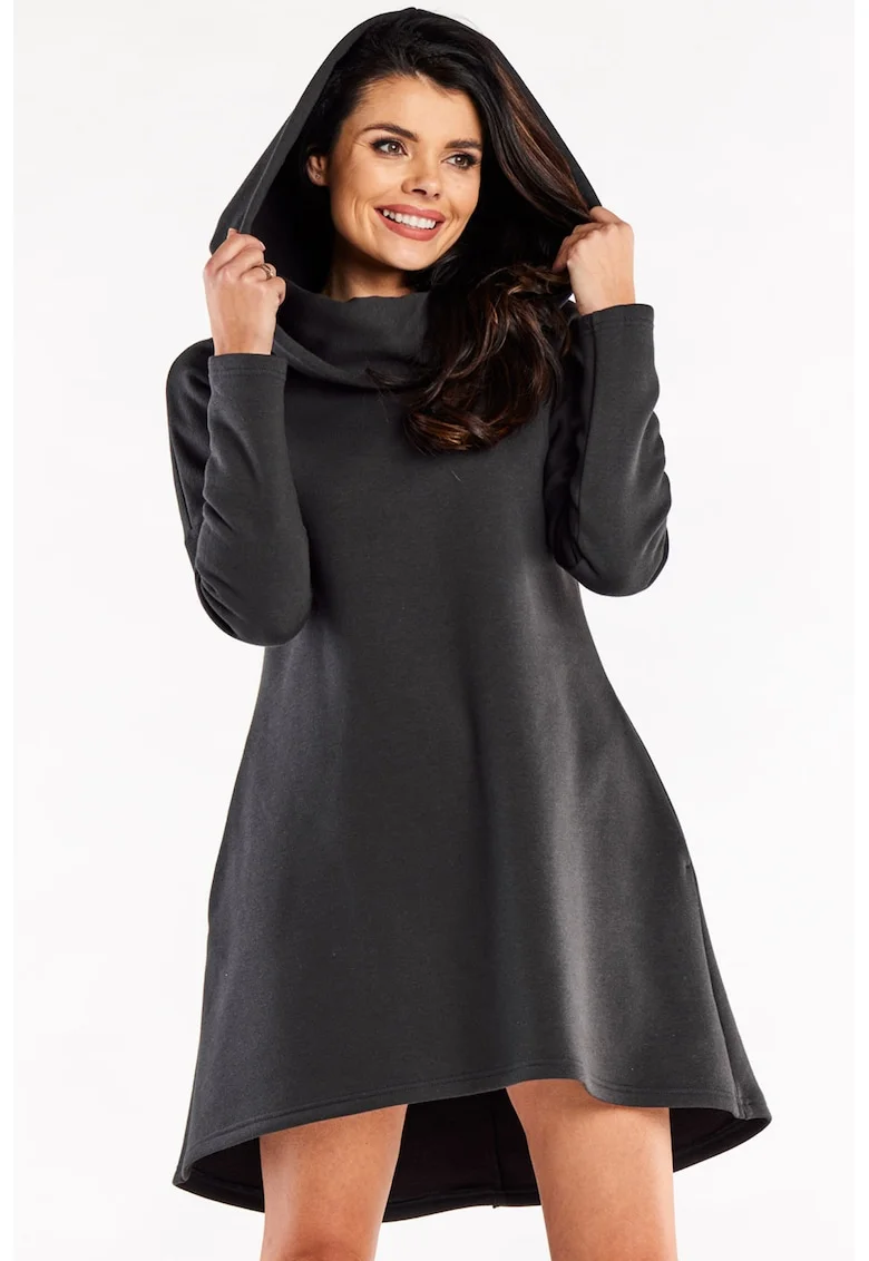 Rochie dama  Bumbac, M328 - Grafit -