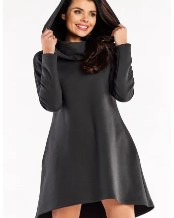 Rochie dama  Bumbac, M328 - Grafit -