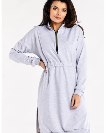 Rochie-hanorac casual din bumbac