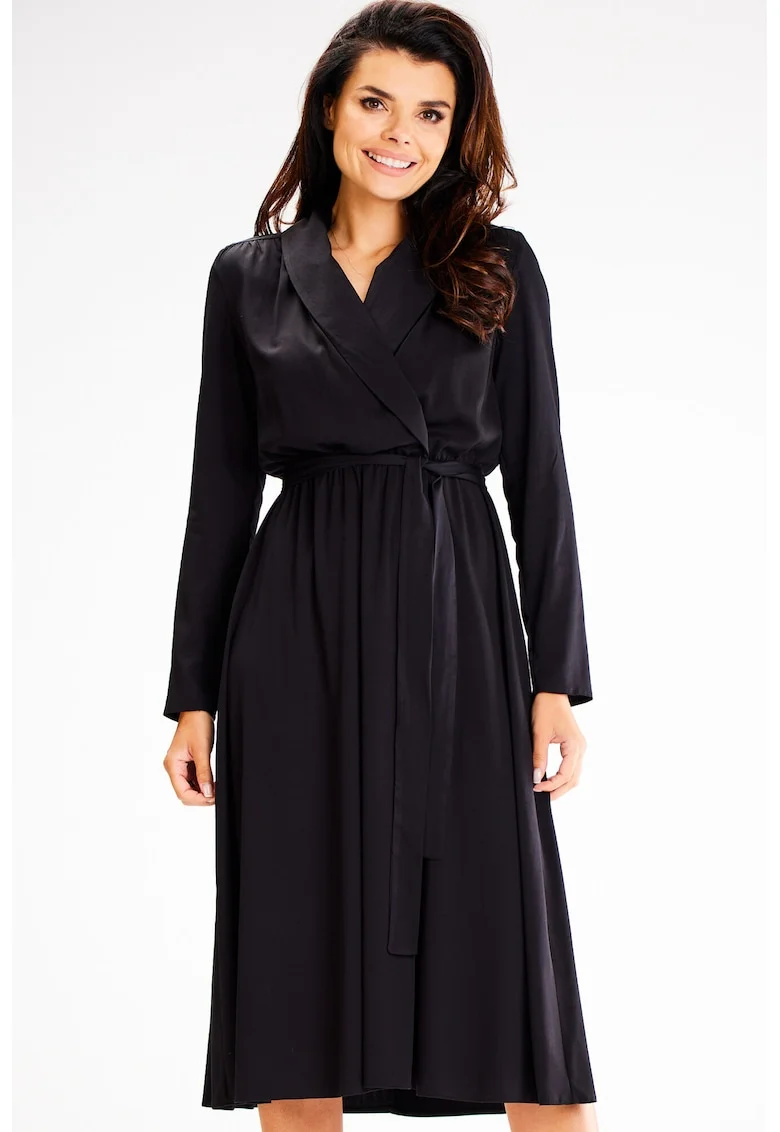 Rochie dama  Viscoza, A604 - Neagra -